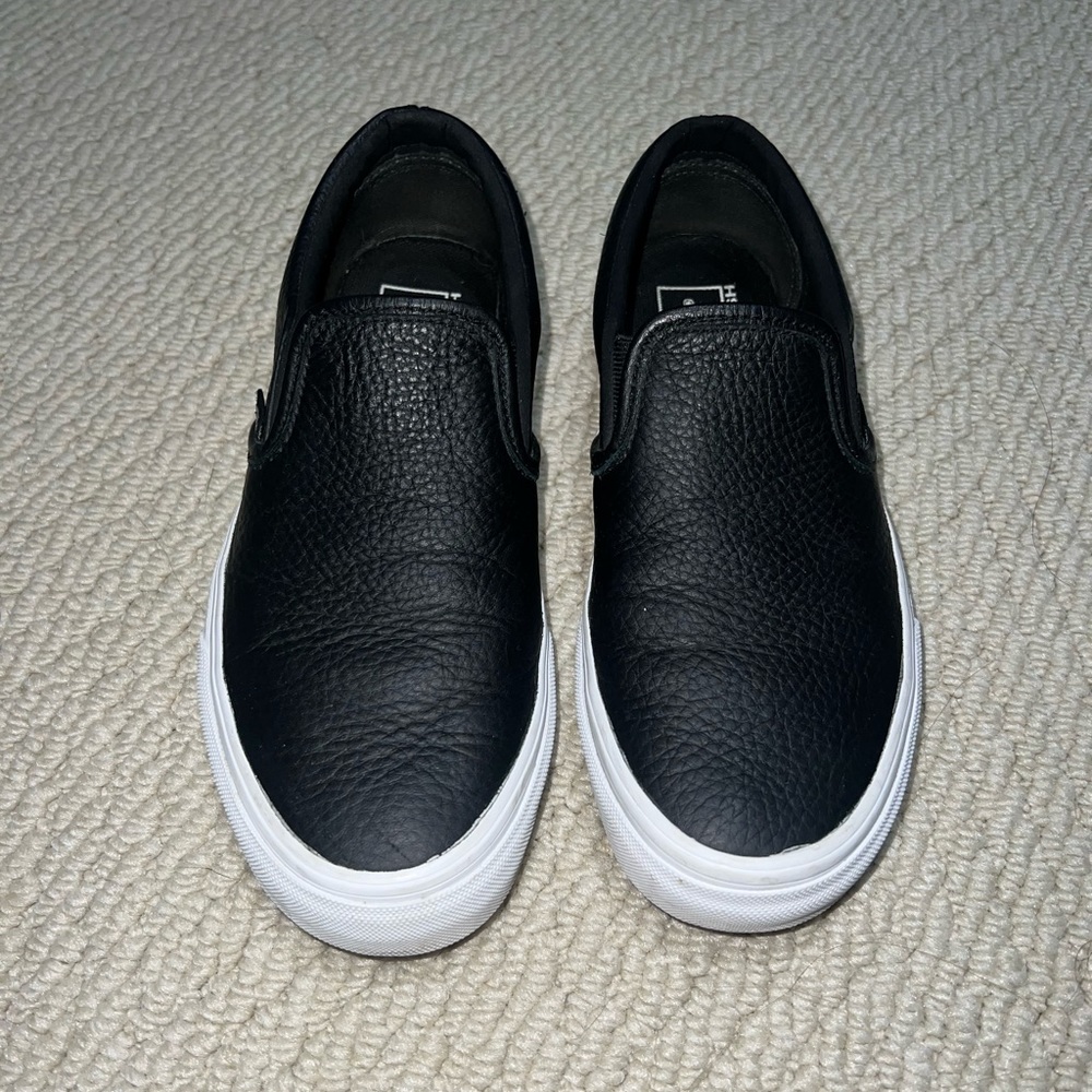 Vans Pebbled Leather Classic Slip on